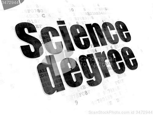 Image of Science concept: Science Degree on Digital background