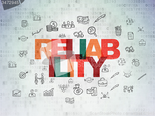 Image of Business concept: Reliability on Digital Paper background