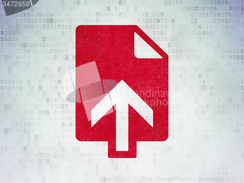 Image of Web development concept: Upload on Digital Paper background