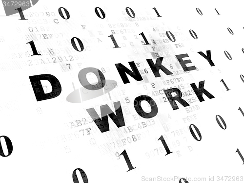 Image of Business concept: Donkey Work on Digital background