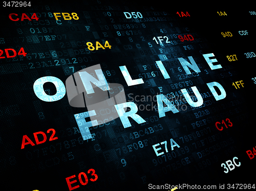 Image of Security concept: Online Fraud on Digital background