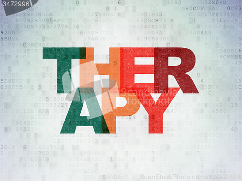 Image of Medicine concept: Therapy on Digital Paper background