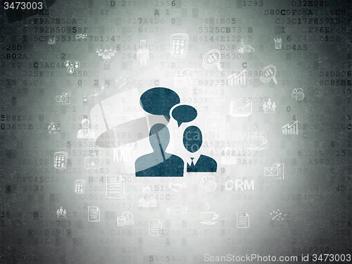 Image of Business concept: Business Meeting on Digital Paper background