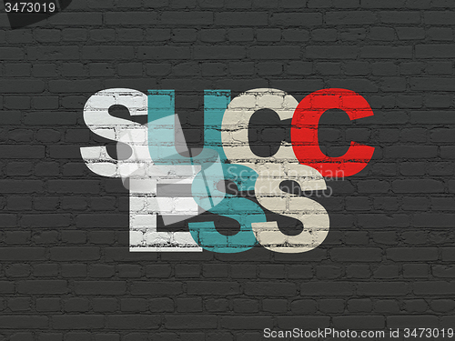 Image of Business concept: Success on wall background