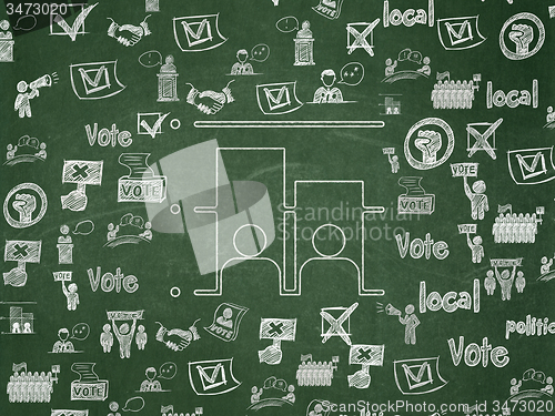 Image of Politics concept: Election on School Board background