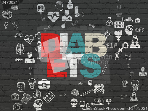 Image of Health concept: Diabets on wall background
