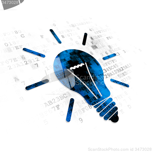 Image of Business concept: Light Bulb on Digital background