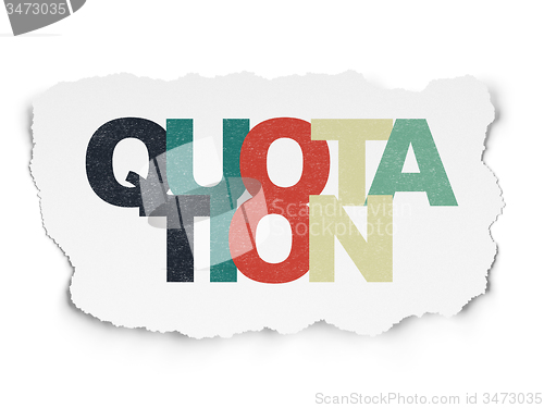 Image of Banking concept: Quotation on Torn Paper background