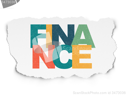 Image of Business concept: Finance on Torn Paper background