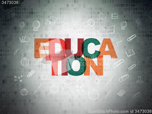 Image of Learning concept: Education on Digital Paper background