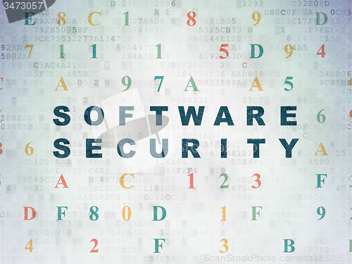 Image of Privacy concept: Software Security on Digital Paper background