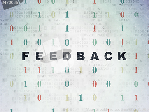 Image of Business concept: Feedback on Digital Paper background