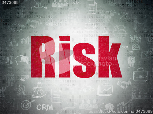 Image of Business concept: Risk on Digital Paper background