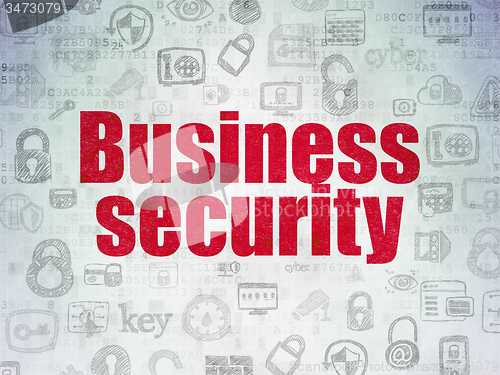 Image of Protection concept: Business Security on Digital Paper background