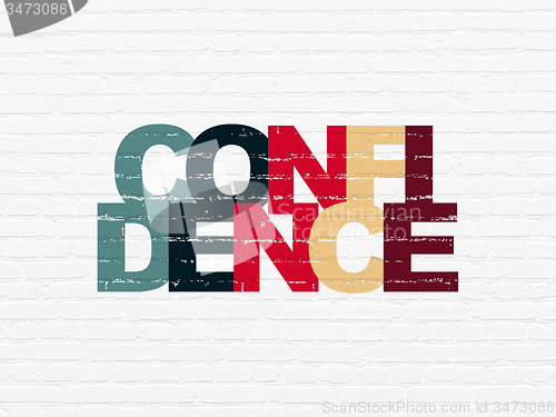 Image of Finance concept: Confidence on wall background