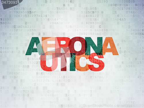 Image of Science concept: Aeronautics on Digital Paper background