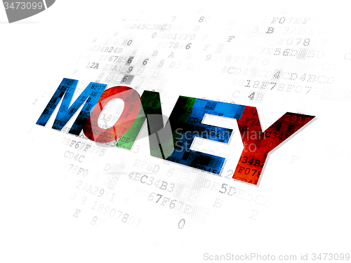 Image of Banking concept: Money on Digital background
