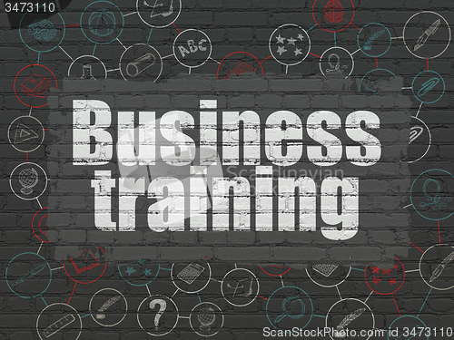 Image of Learning concept: Business Training on wall background