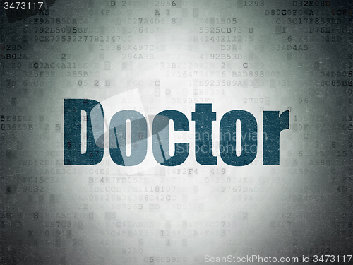 Image of Healthcare concept: Doctor on Digital Paper background