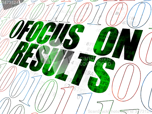Image of Finance concept: Focus on RESULTS on Digital background