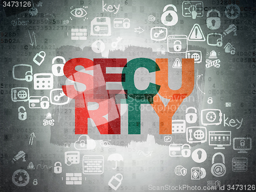 Image of Privacy concept: Security on Digital Paper background