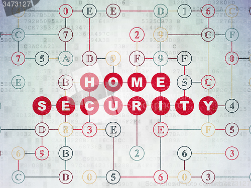Image of Safety concept: Home Security on Digital Paper background