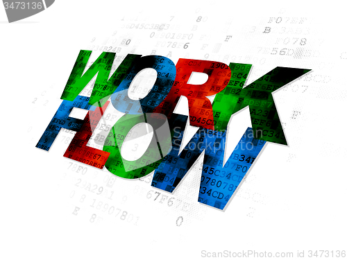 Image of Business concept: Workflow on Digital background
