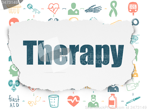 Image of Health concept: Therapy on Torn Paper background