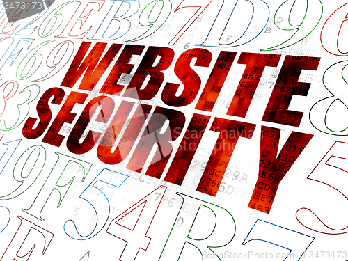Image of Security concept: Website Security on Digital background