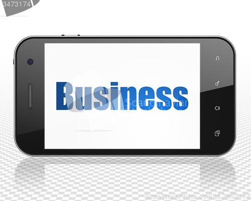 Image of Business concept: Smartphone with Business on display