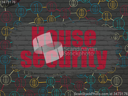 Image of Privacy concept: House Security on wall background