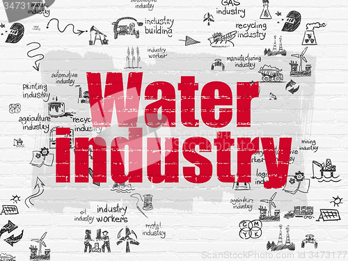 Image of Industry concept: Water Industry on wall background