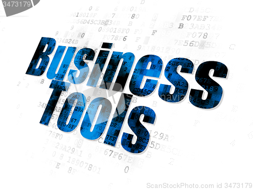 Image of Business concept: Business Tools on Digital background