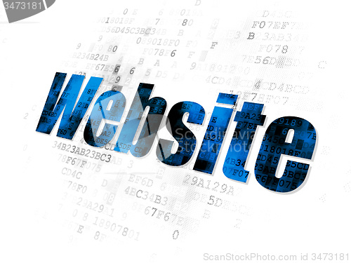 Image of Web development concept: Website on Digital background