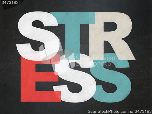 Image of Health concept: Stress on School Board background