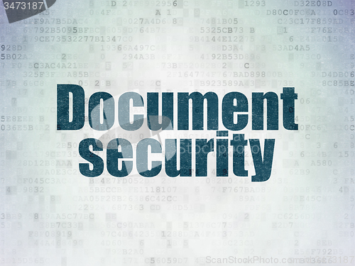 Image of Privacy concept: Document Security on Digital Paper background