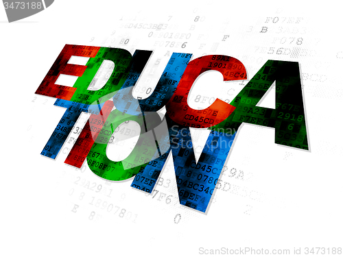 Image of Learning concept: Education on Digital background