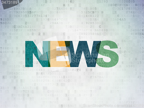 Image of News concept: News on Digital Paper background