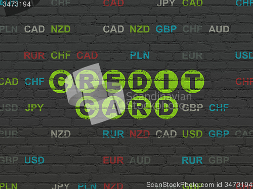 Image of Banking concept: Credit Card on wall background