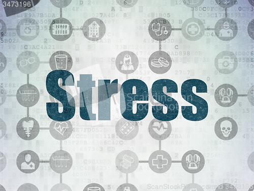 Image of Medicine concept: Stress on Digital Paper background