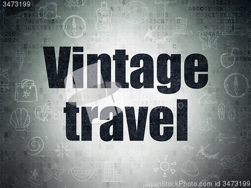 Image of Vacation concept: Vintage Travel on Digital Paper background