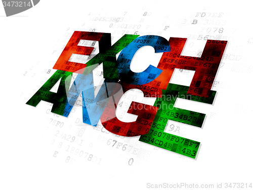 Image of Money concept: Exchange on Digital background