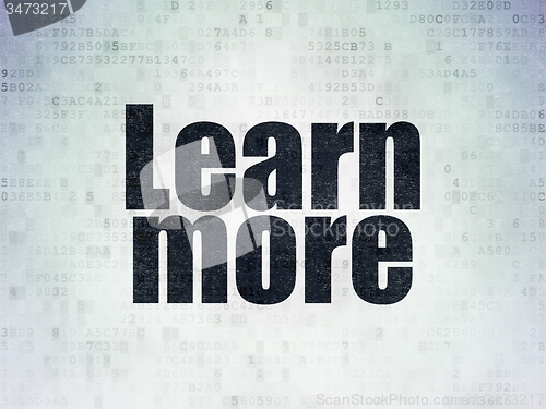 Image of Learning concept: Learn More on Digital Paper background