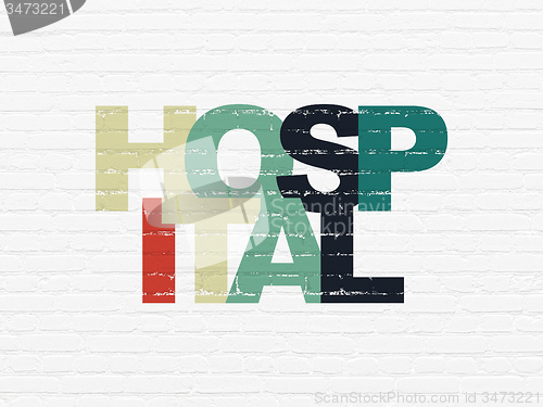 Image of Medicine concept: Hospital on wall background