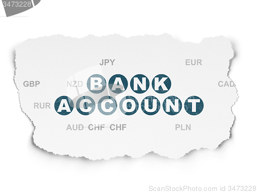 Image of Banking concept: Bank Account on Torn Paper background