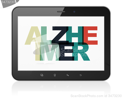 Image of Healthcare concept: Tablet Computer with Alzheimer on  display