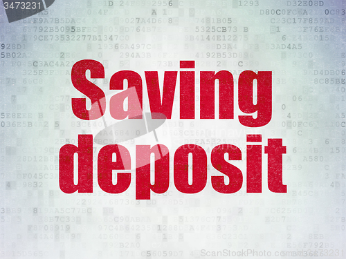 Image of Banking concept: Saving Deposit on Digital Paper background