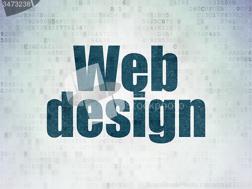 Image of Web design concept: Web Design on Digital Paper background