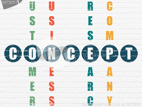 Image of Marketing concept: word Concept in solving Crossword Puzzle