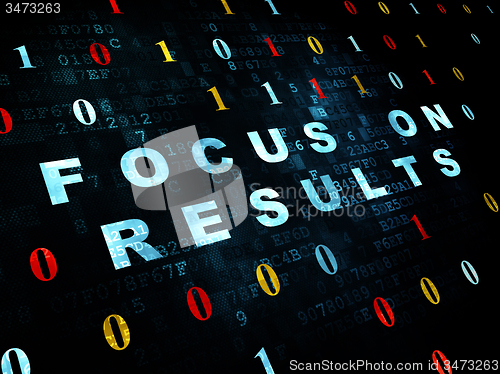 Image of Business concept: Focus on RESULTS on Digital background